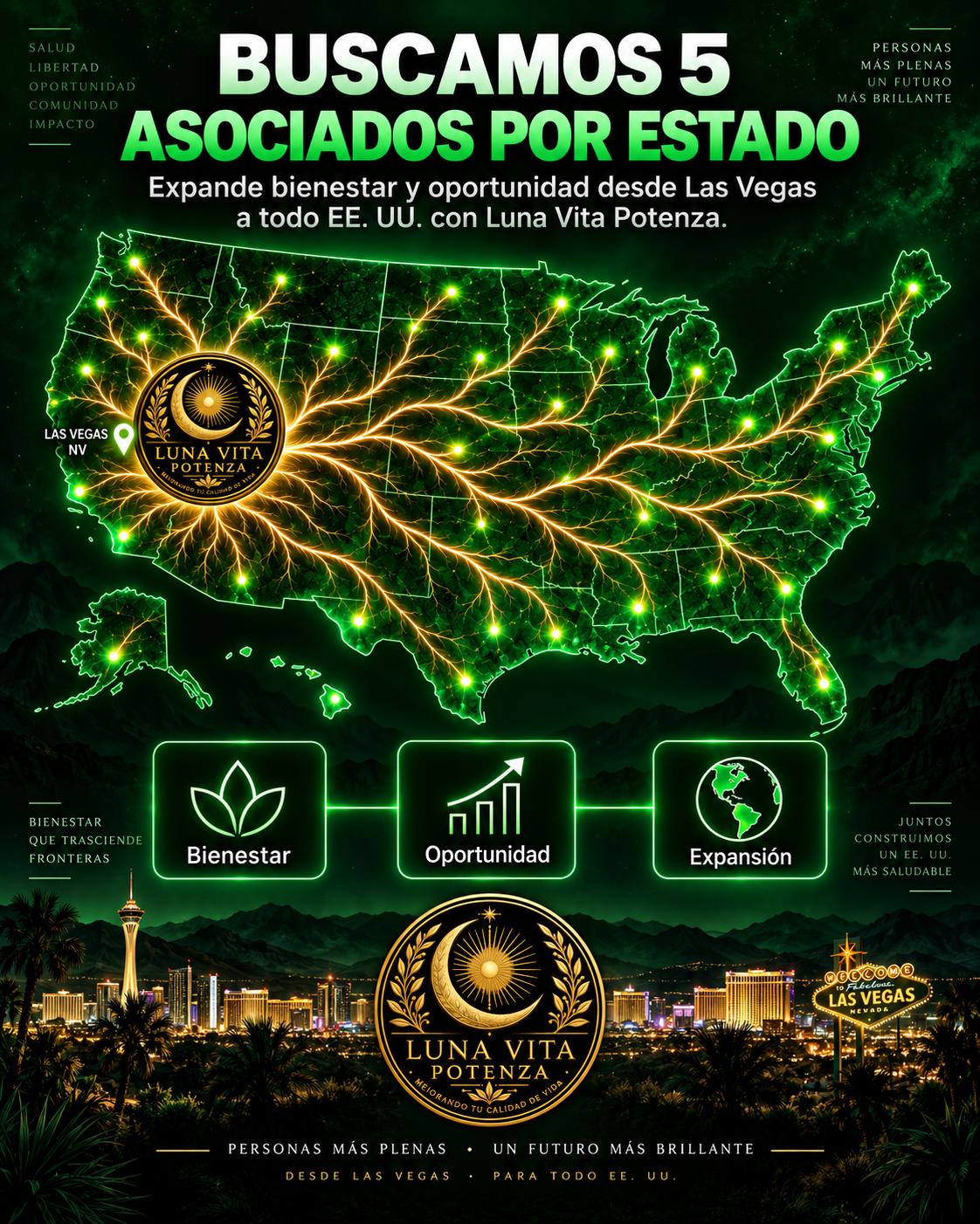 Luna Vita Potenza · Buscamos 5 Asociados por Estado